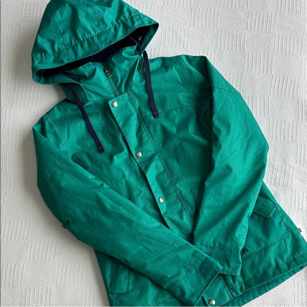 Burton Women’s Turquoise hooded Dryride ski/snowboard jacket 
size small